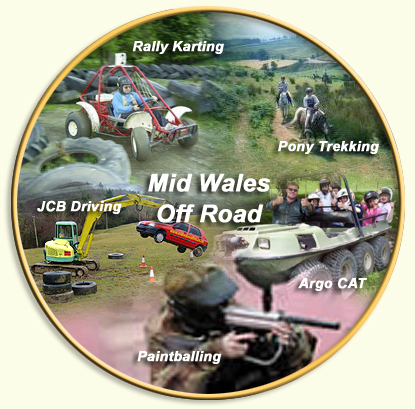 Mid Wales Off Road - Rally Karting - Pony Trekking - JCB Driving - Argo CAT - Paintballing
